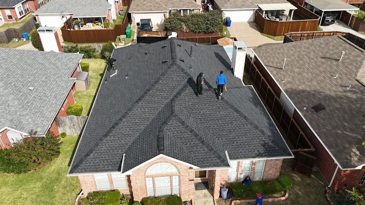 Slate & Tile Roof Repair work in progress on a Rockville property